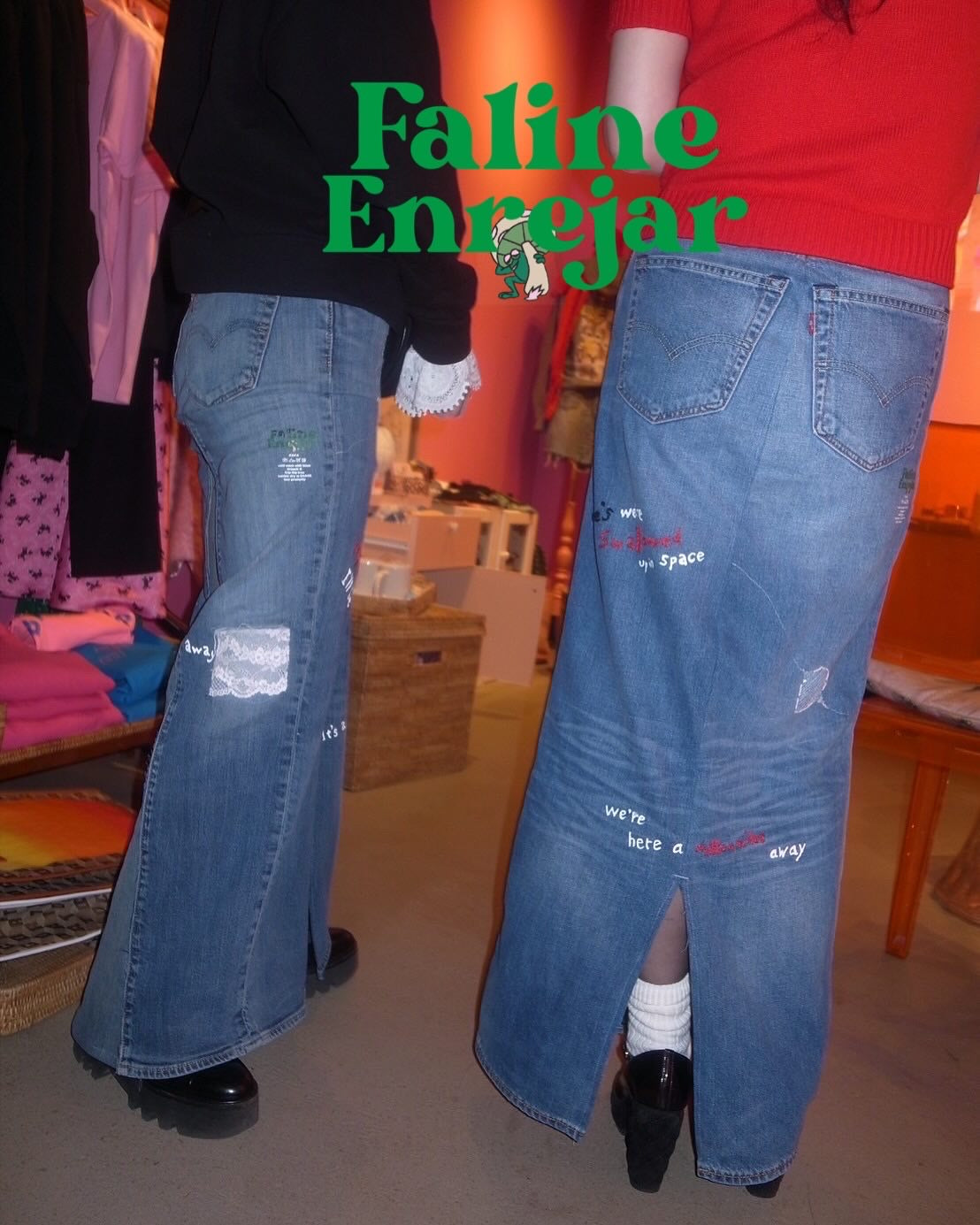 Faline Enrejar Lover. Denim Maxi Skirt