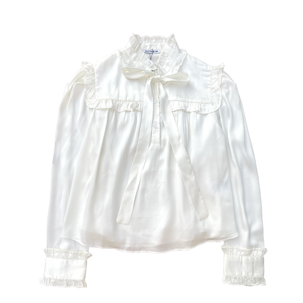 Batsheva Mina Blouse in White – Faline Tokyo