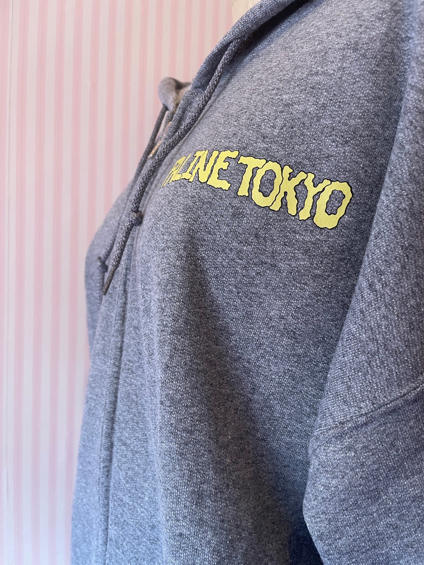 Faline lolita cat Zip-up Hoodie in grey