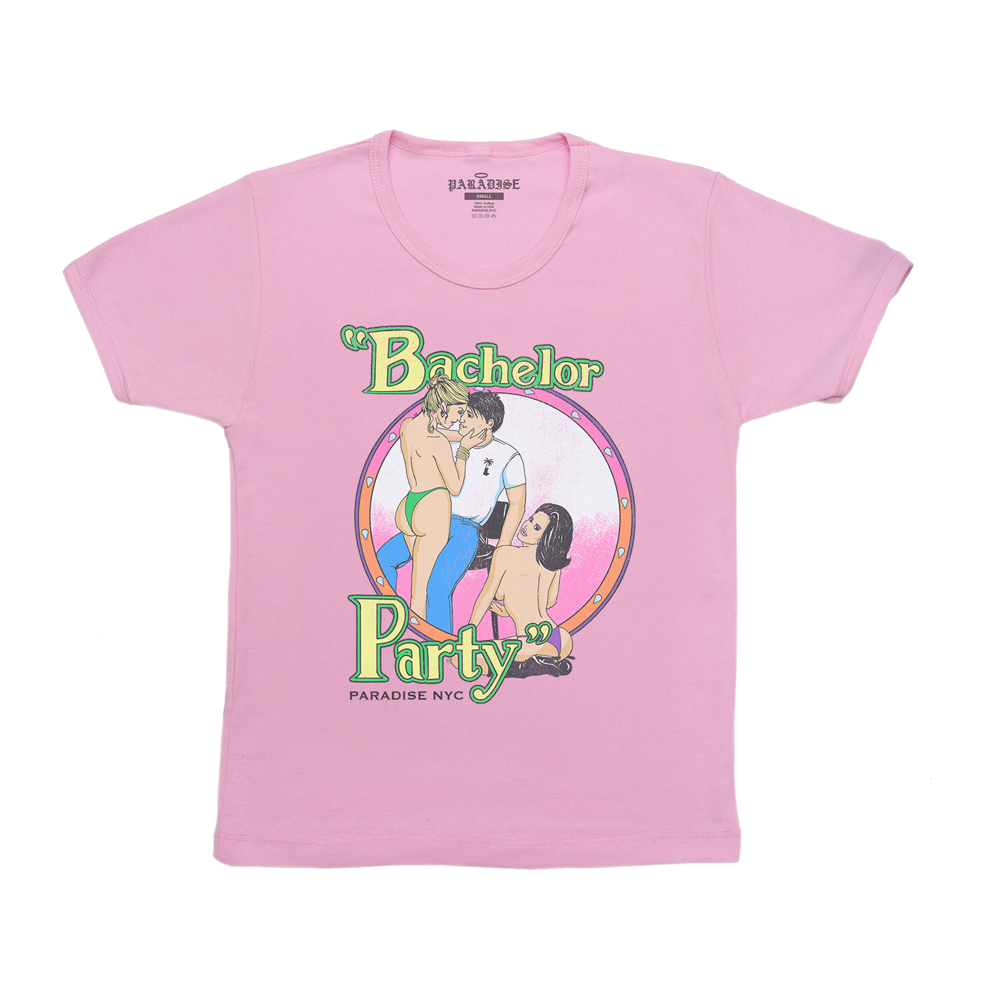 Paradis3 BACHELOR PARTY BABY TEE in Pink