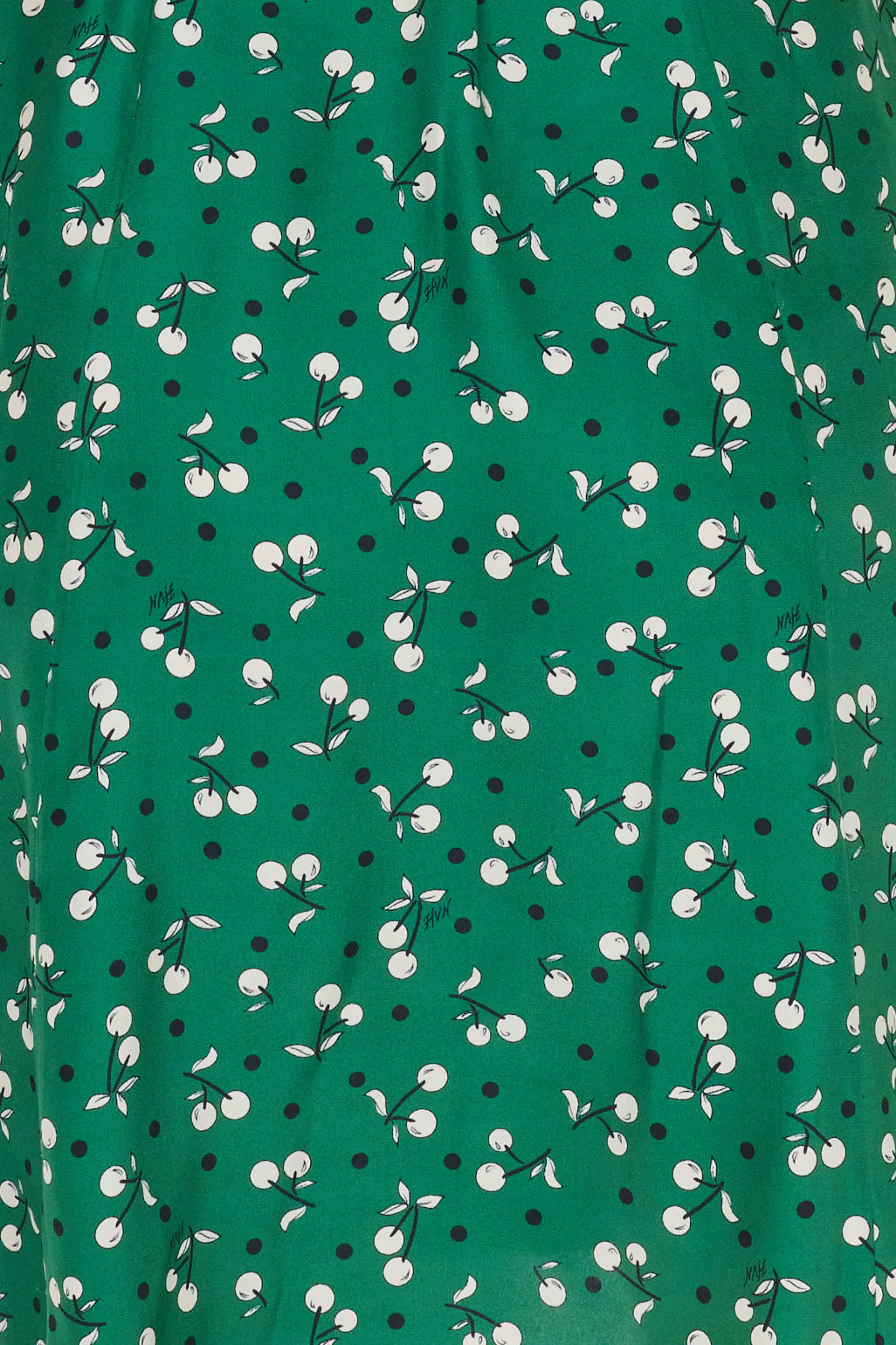 HVN Silk Cassie Robe in Green Cherry