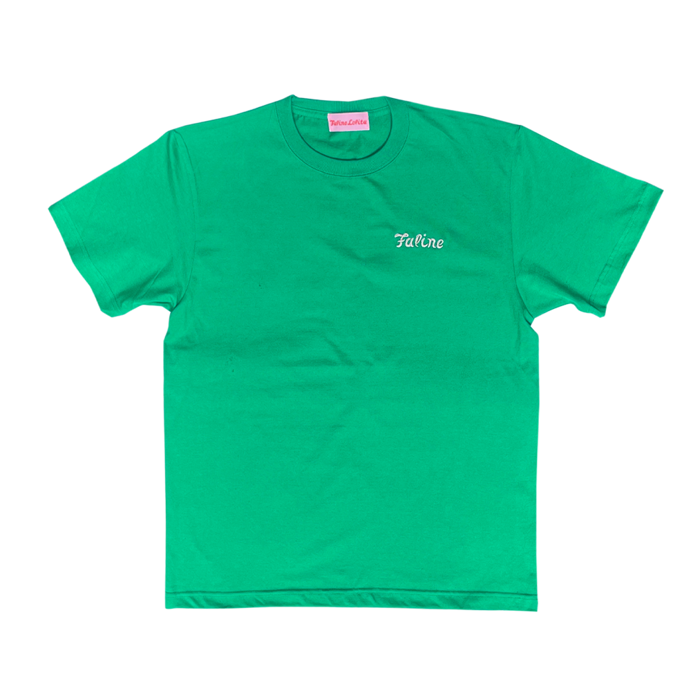 Faline Original Embroidered T Green gray