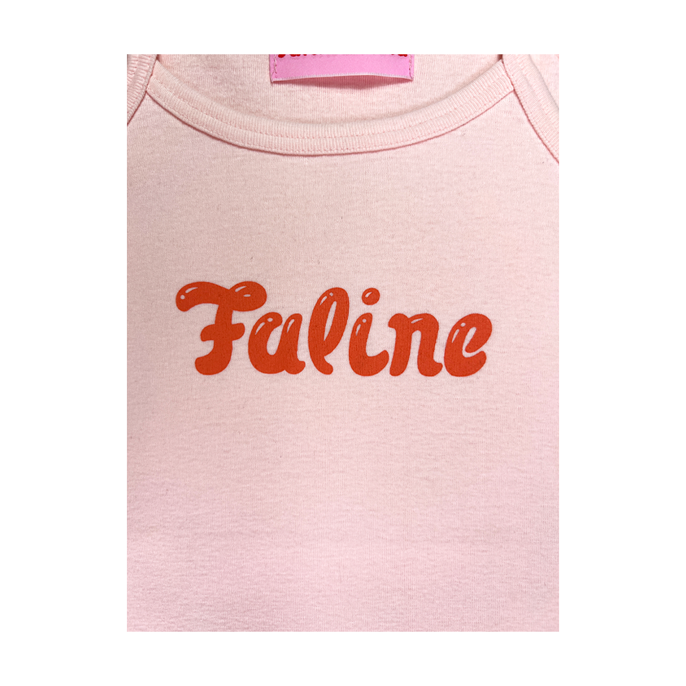 Faline Lolita logo camisole (Babypink x Orange)