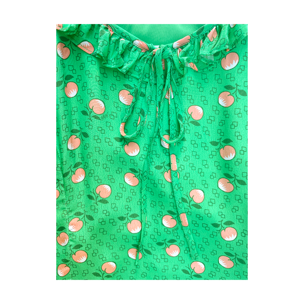 HVN Danica dress ( Green Peach )