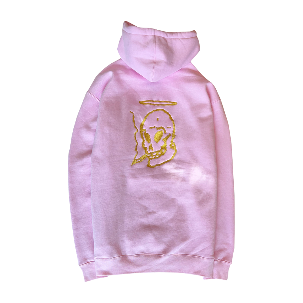 Paradis3 Halo Skull Hood(Embroidered) pink – Faline Tokyo