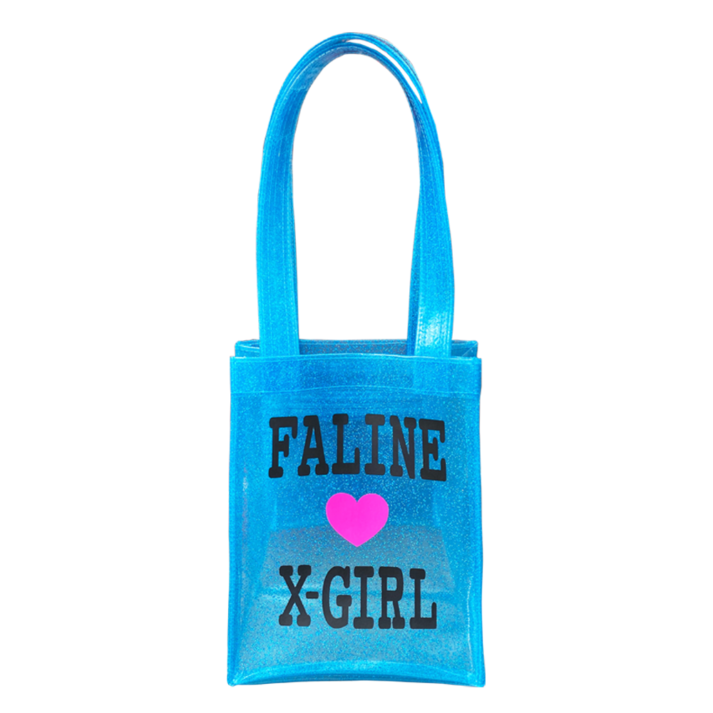 X-girl × FALINE MINI TOTE BAG (LTBLUE)