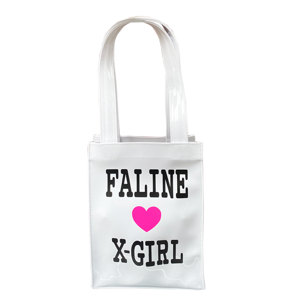 X-girl × FALINE MINI TOTE BAG (WHITE)