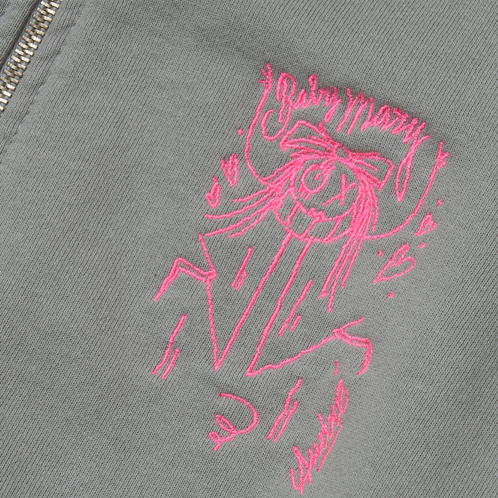 Baby mary ร Andrรฉ Zip-up hoodie Grey