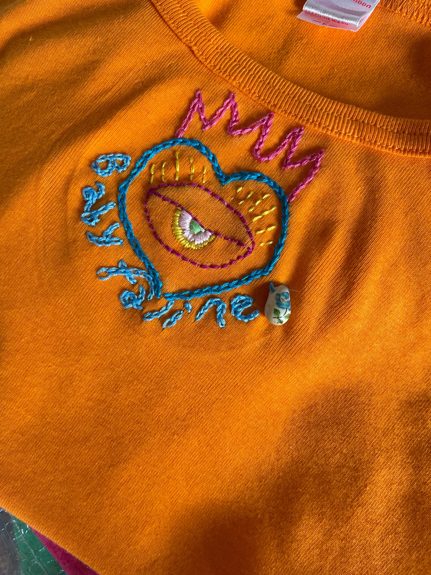 Faline Enrejar for Baby Faline embroidery Cami in orange