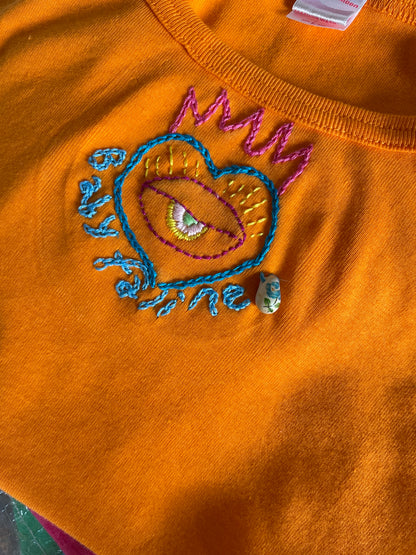 Faline Enrejar for Baby Faline embroidery Cami in orange
