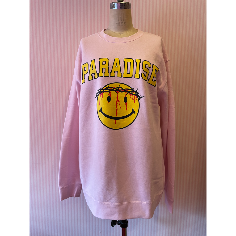 Paradis3 SMILEY JESUS CREW in Pink