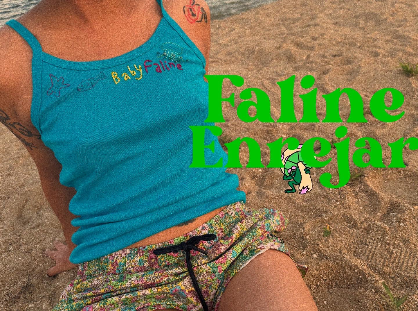 Faline Enrejar for Baby Faline embroidery Cami in blue