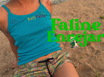 Faline Enrejar for Baby Faline embroidery Cami in blue