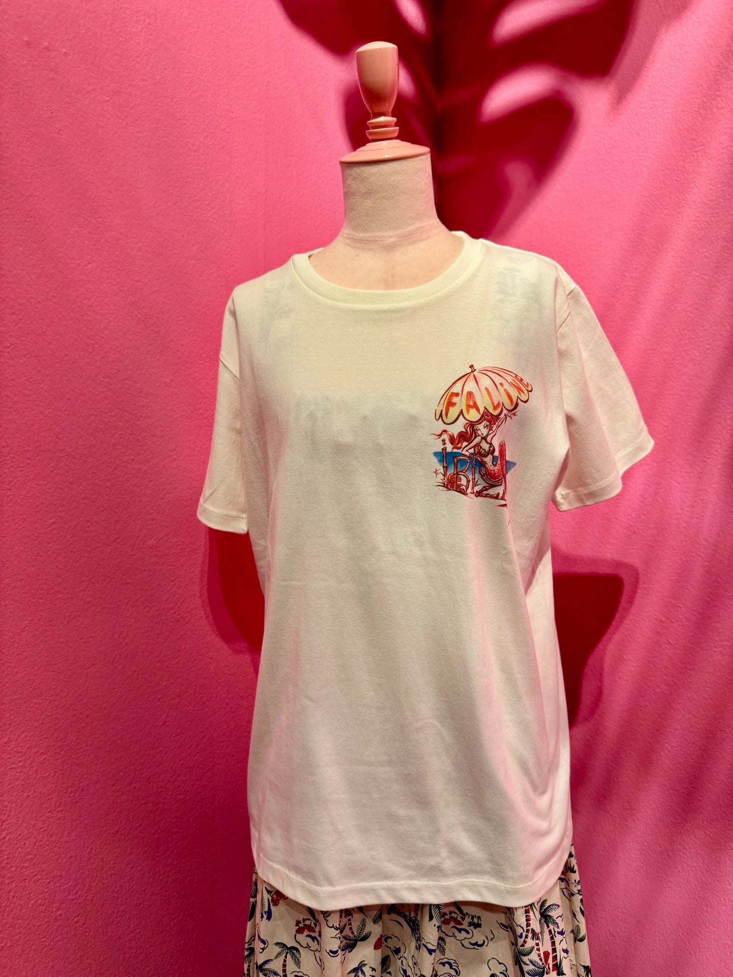 Antoine Kruk x Faline Ibiza Tee mermaid small in white