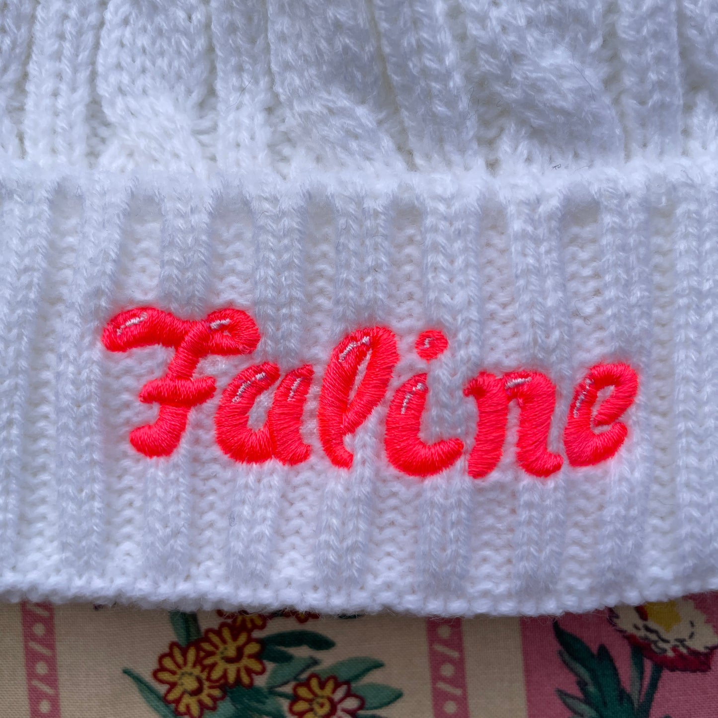 Faline lolita knitted Beanie in White