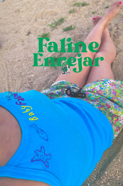 Faline Enrejar for Baby Faline embroidery Cami in blue