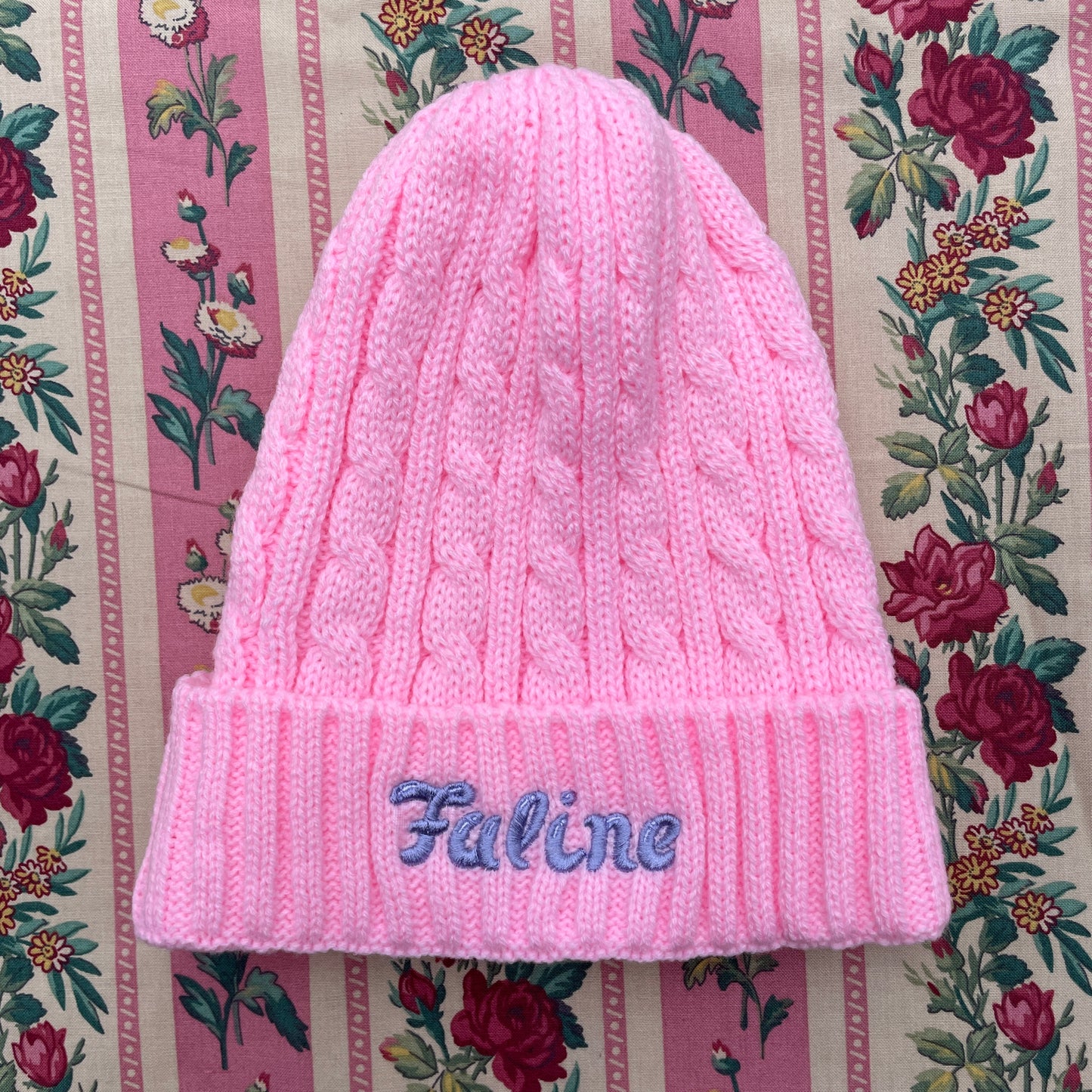 Faline lolita knitted Beanie in Pink