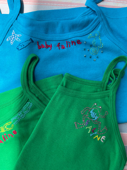 Faline Enrejar for Baby Faline embroidery Cami in blue