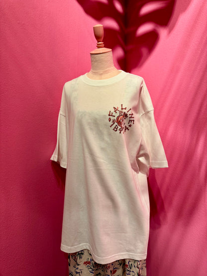 Antoine Kruk x Faline IBIZA Organic Tee Gecko in White