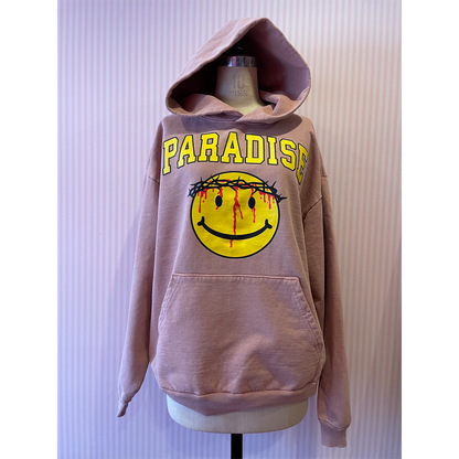 Paradis3 SMILEY JESUS HOOD in Pink