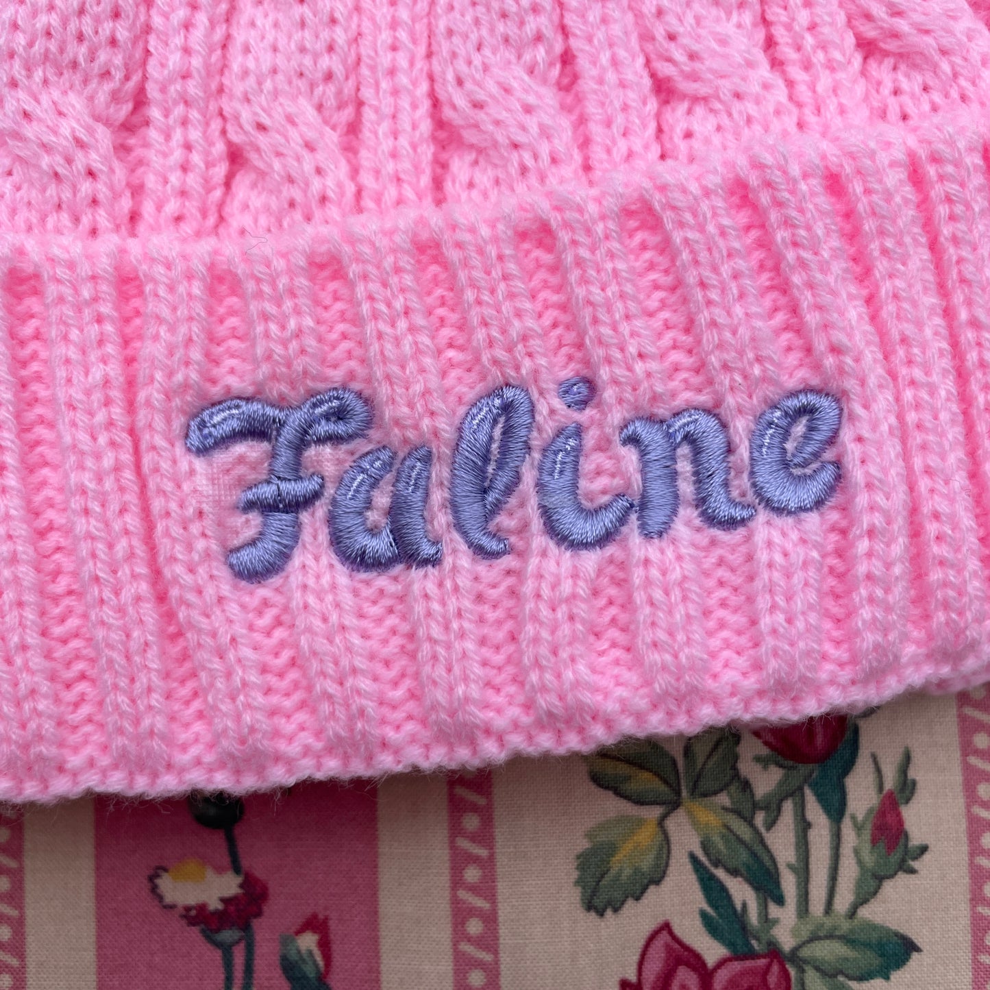 Faline lolita knitted Beanie in Pink