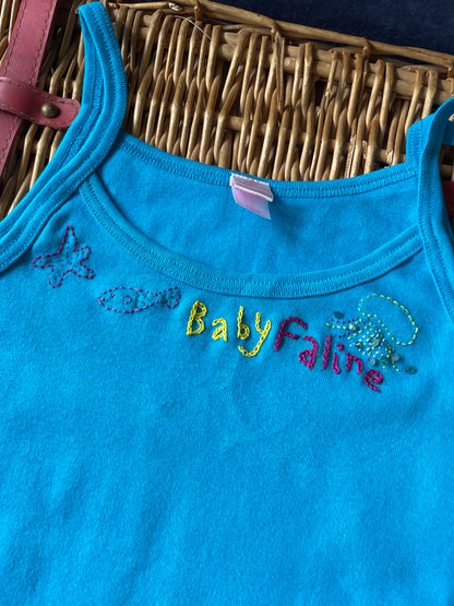 Faline Enrejar for Baby Faline embroidery Cami in blue