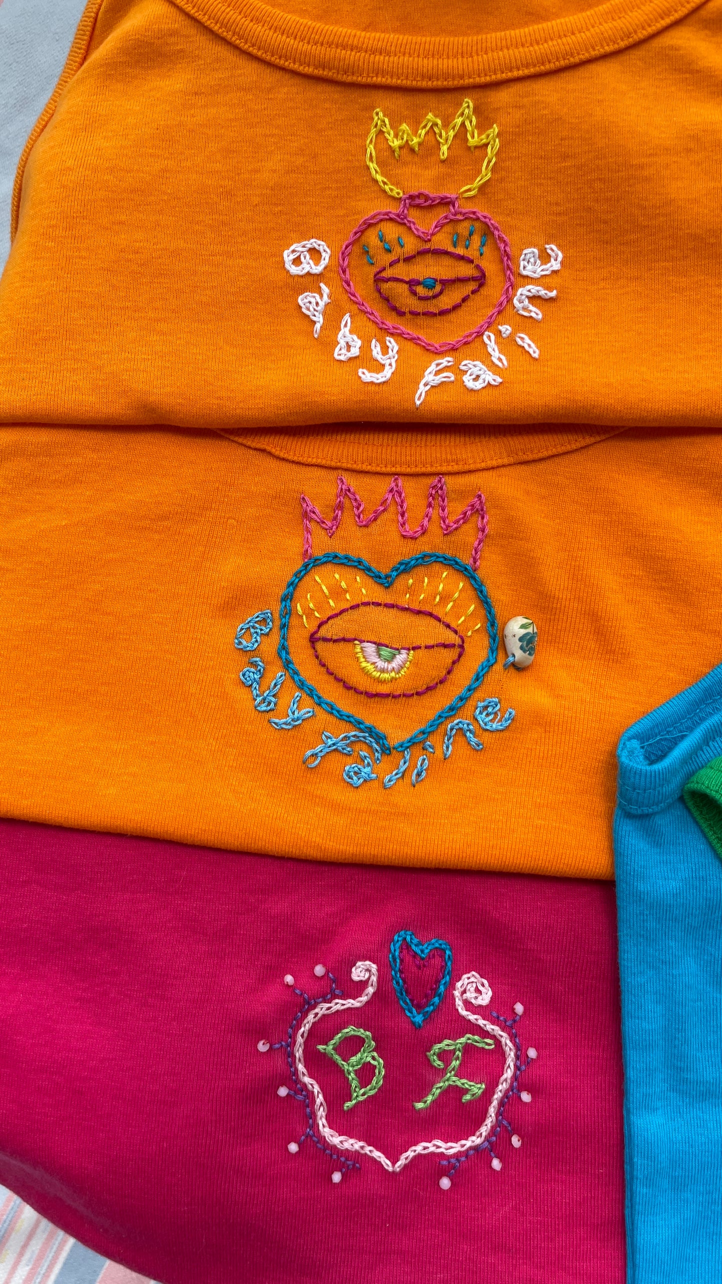 Faline Enrejar for Baby Faline embroidery Cami in orange