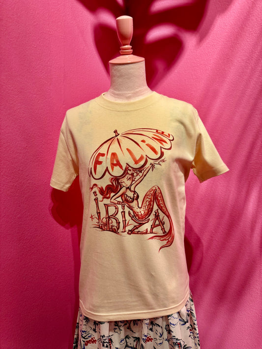 Antoine Kruk x Faline Beach Mermaid big Tee in beige