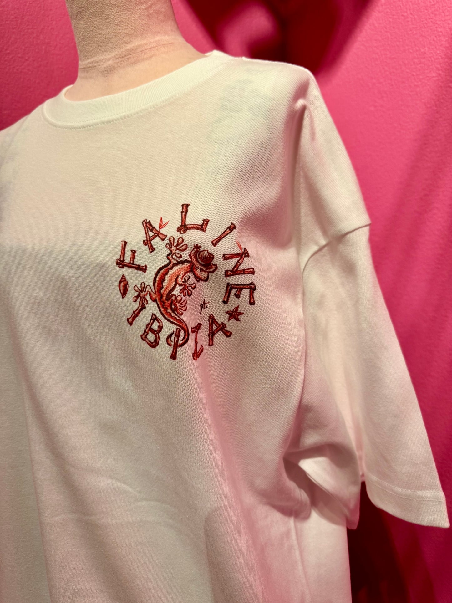 Antoine Kruk x Faline IBIZA Organic Tee Gecko in White