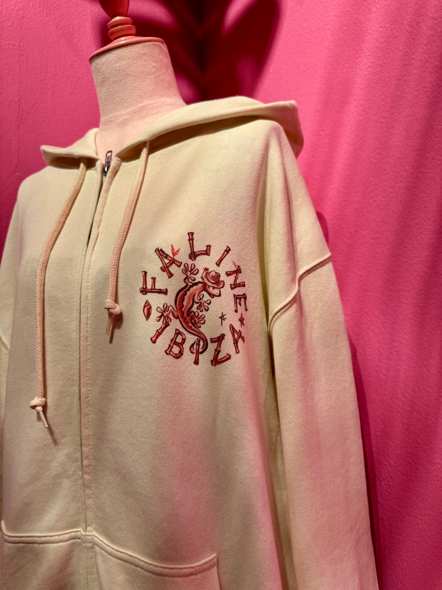 Antoine Kruk x Faline IBIZA hoody Gecko in Beige