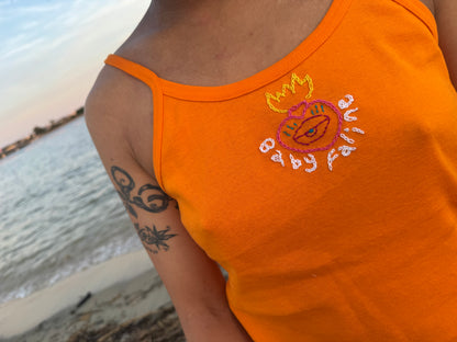 Faline Enrejar for Baby Faline embroidery Cami in orange