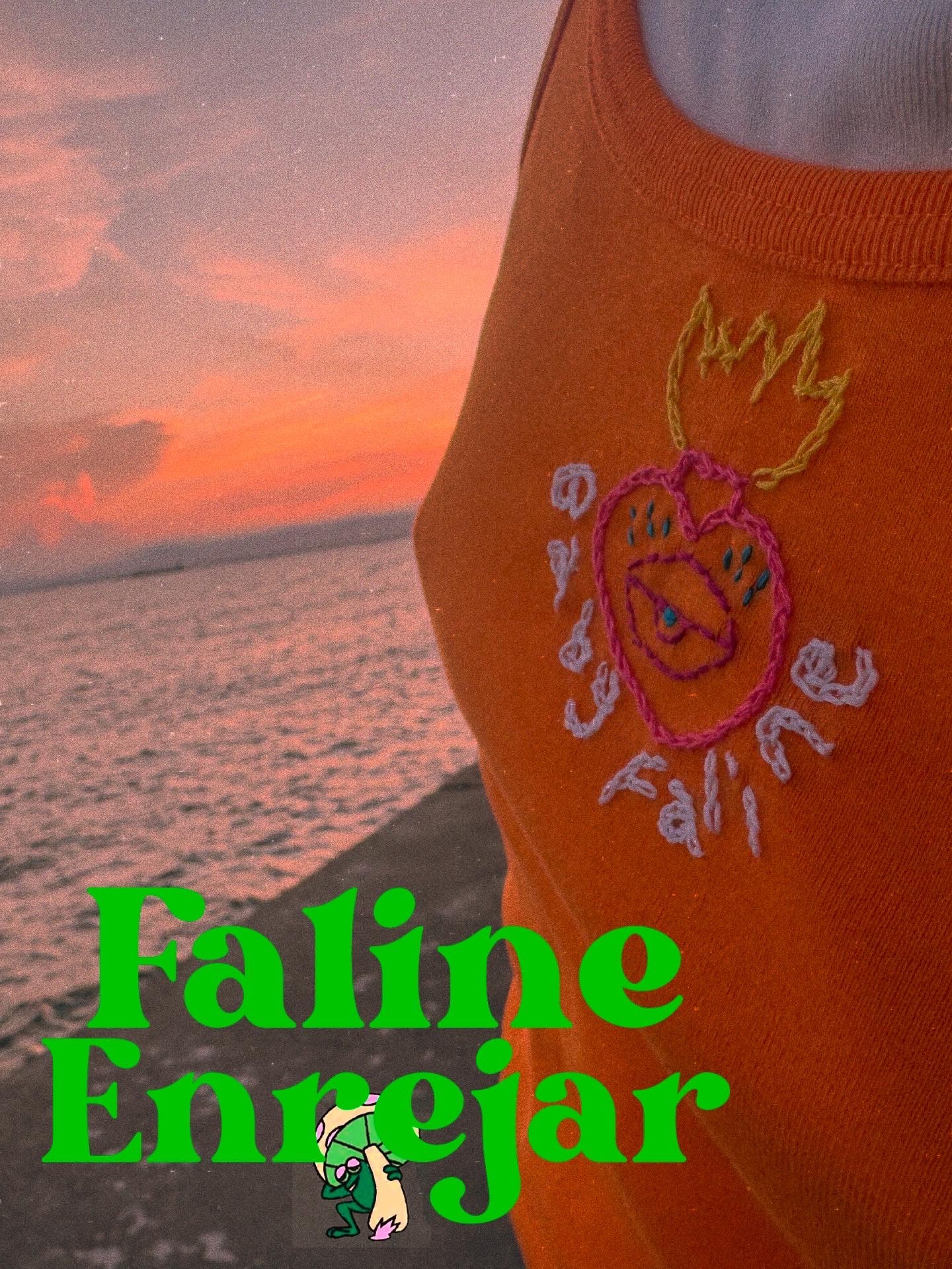 Faline Enrejar for Baby Faline embroidery Cami in orange