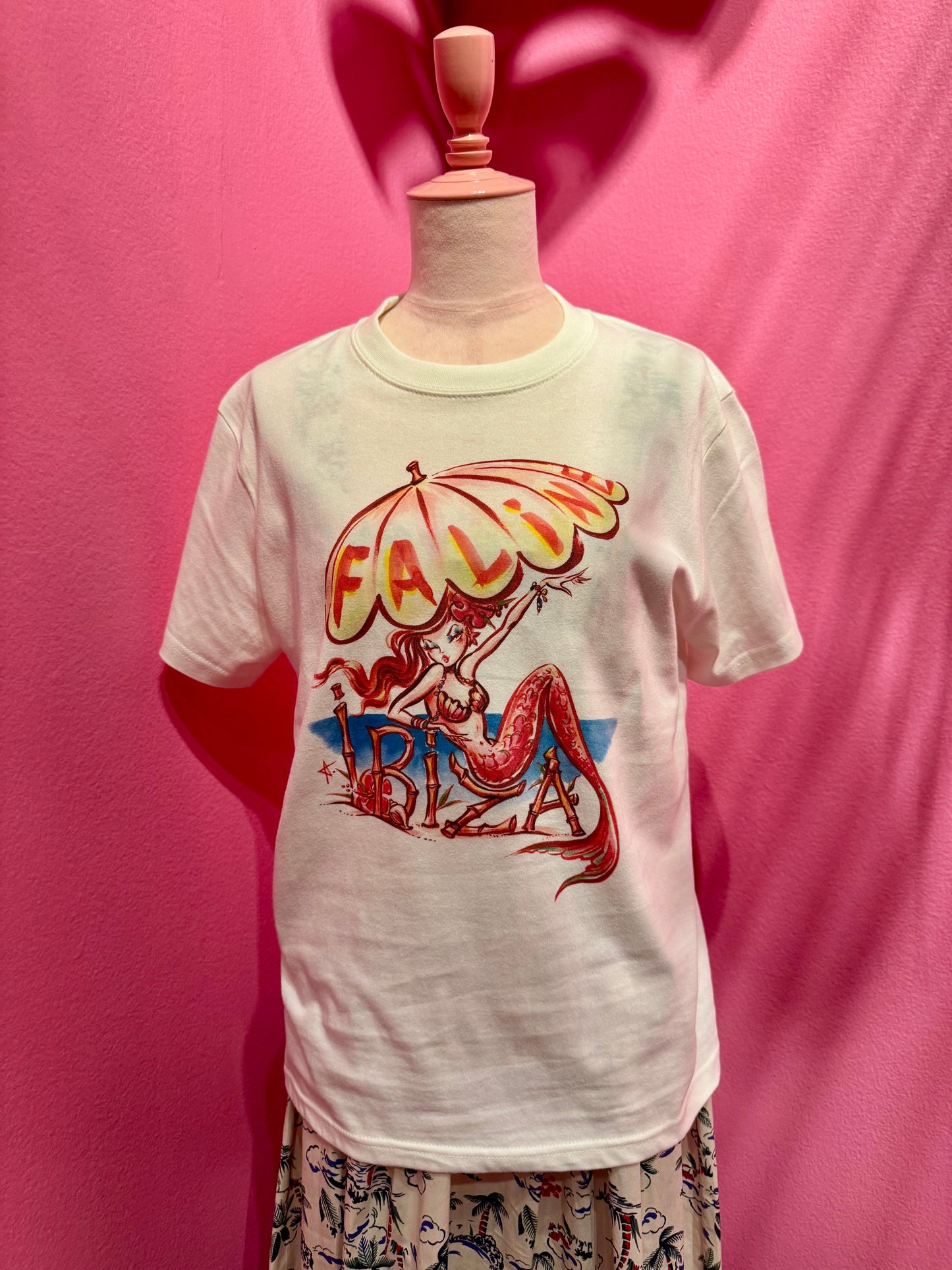 Pre Ordee Antoine Kruk x Faline Beach Mermaid big Tee in white