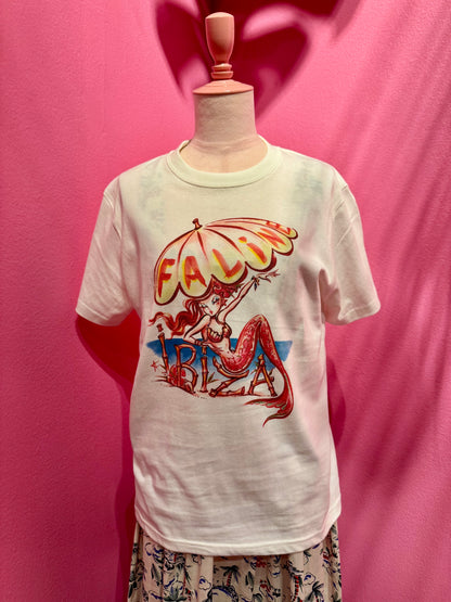 Pre Ordee Antoine Kruk x Faline Beach Mermaid big Tee in white