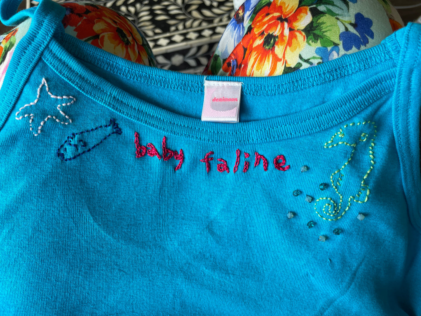 Faline Enrejar for Baby Faline embroidery Cami in blue