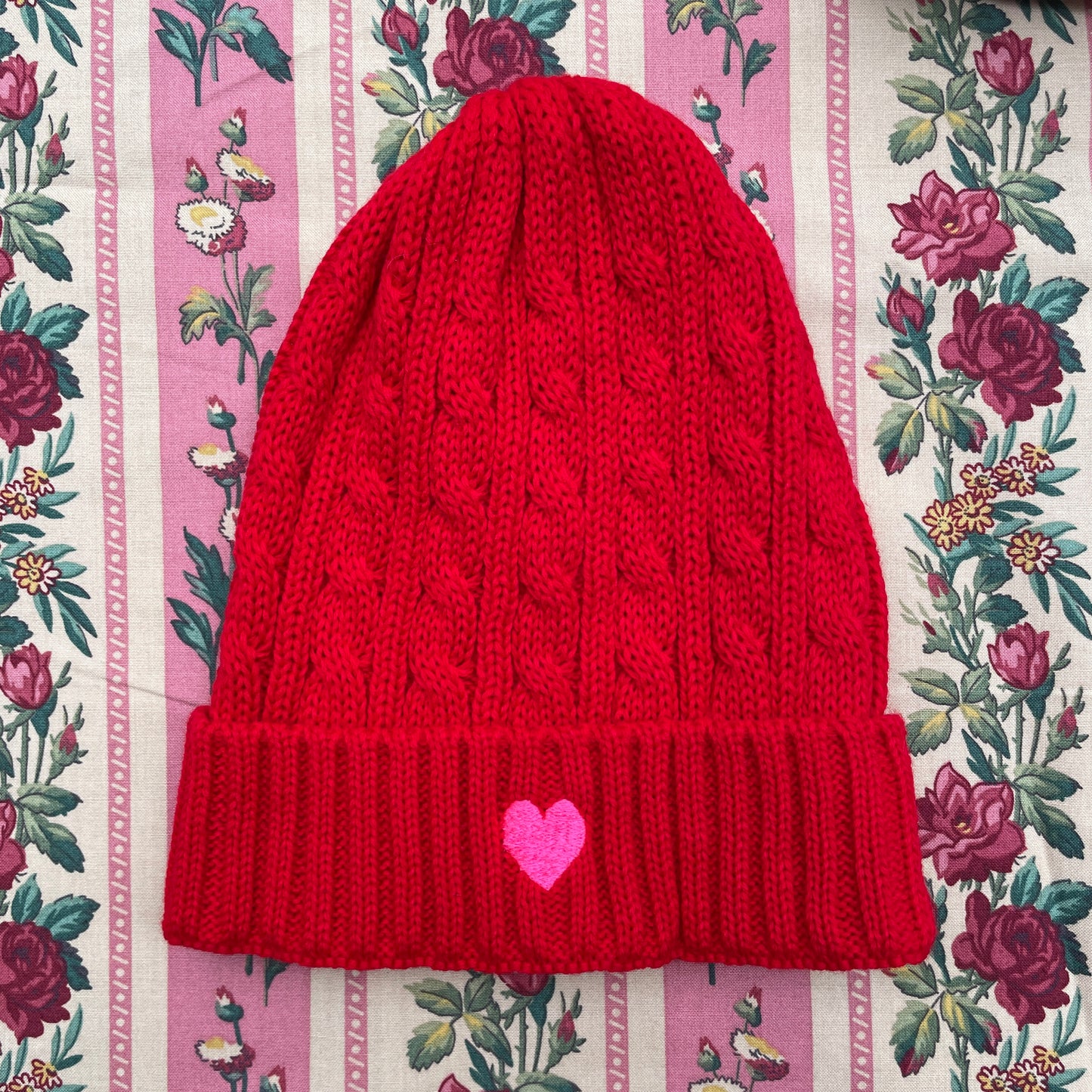 Faline lolita knitted Beanie in Red