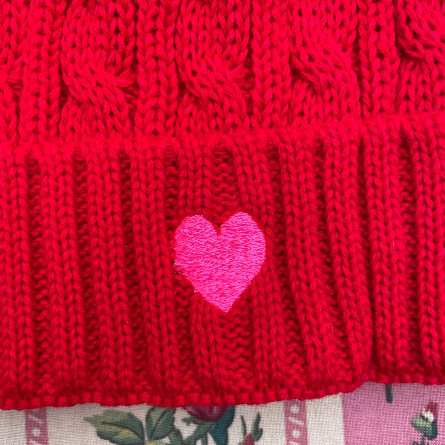 Faline lolita knitted Beanie in Red