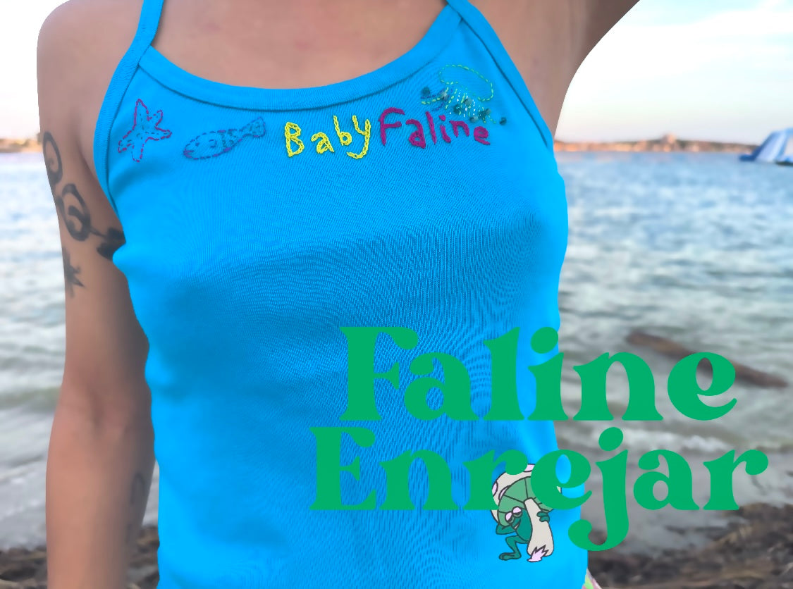 Faline Enrejar for Baby Faline embroidery Cami in blue
