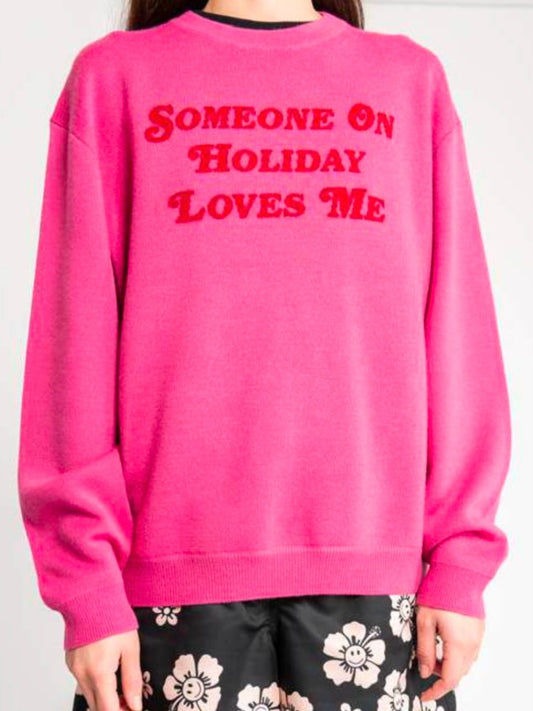 Holiday Someone on Holiday Knit Sweater in Pink