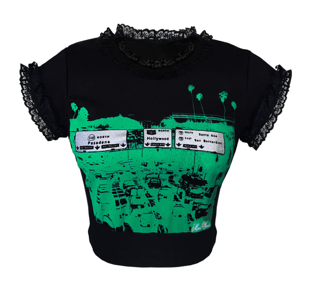 Mimi Wade LA Freeway Baby T-Shirt Black