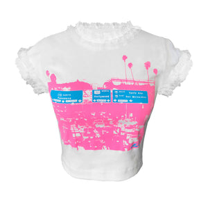 Mimi Wade LA Freeway Baby T-Shirt White