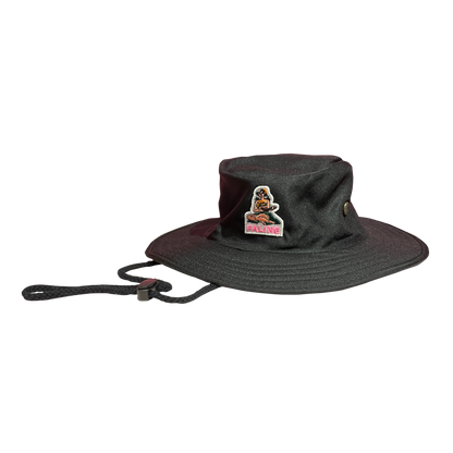 Faline Hawaian Wappen Backet Hat in Black