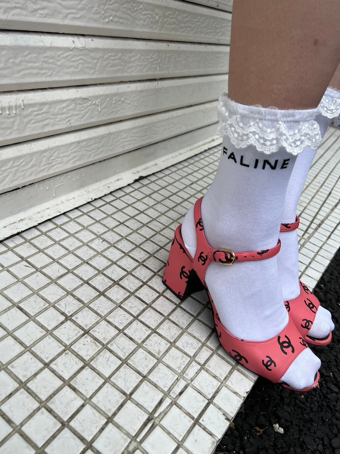 FALINE frill socks White
