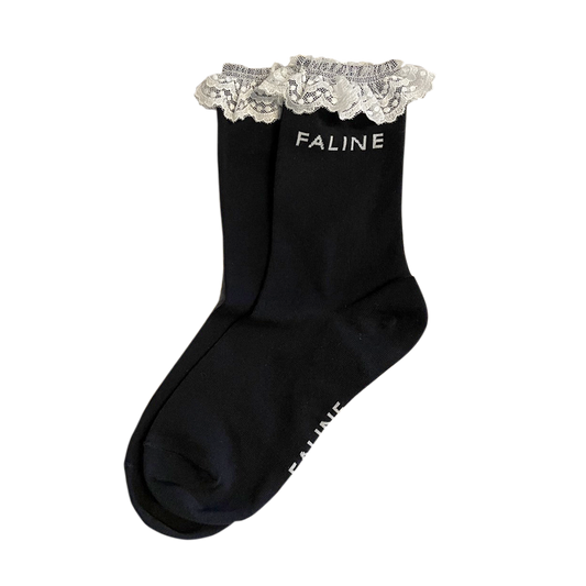 FALINE frill socks Black