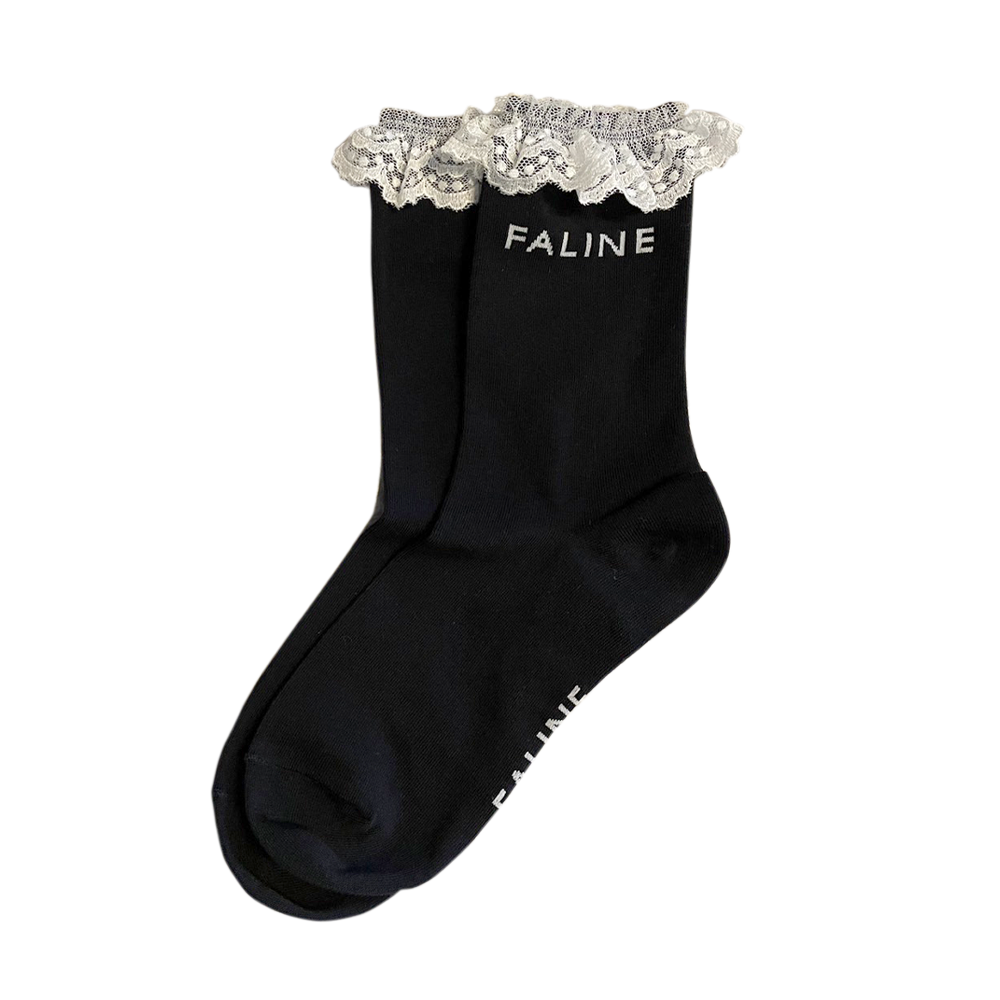 FALINE frill socks Black