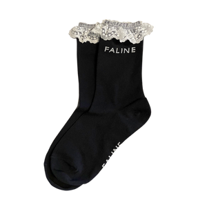 9/27 ON SALE FALINE frill socks Black