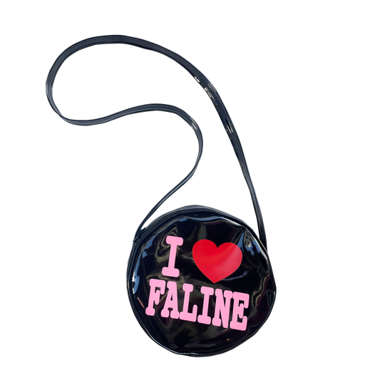 I♡FALINE Record shoulder bag Black