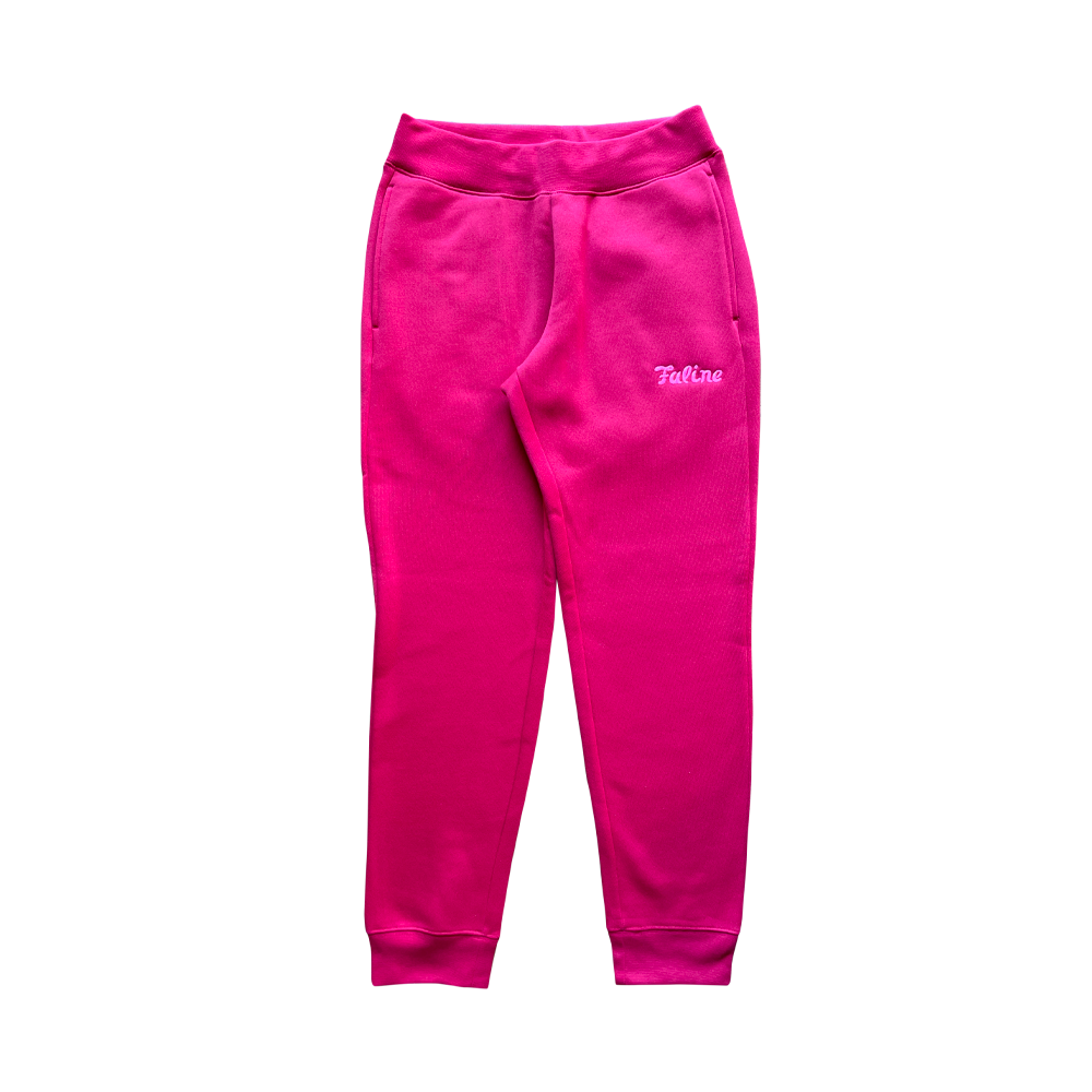 PRE ORDER Faline Embroidery sweat pants Red
