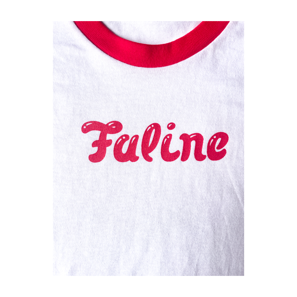 Faline Lolita kids Ringer Tee red