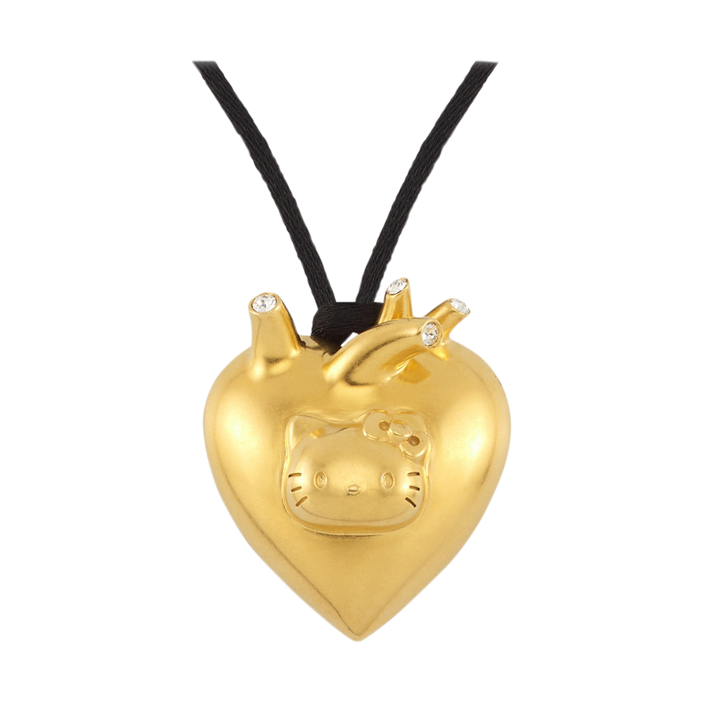 JIWINAIA HELLO KITTY HEART SATIN NECKLACE